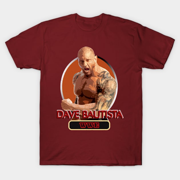 Dave Bautista 12 Design T-Shirt by Rohimydesignsoncolor